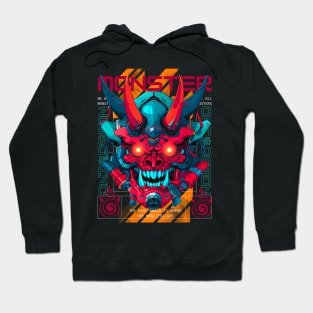 Mecha Monster, Oni Demon design Hoodie